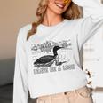 Loon Bird Pun Leave Me A Loon Nature For Introverts Unisex Long Sleeve T-Shirt