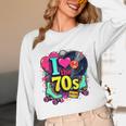 I Love The 70s Vintage Cassette Roller Vinyl Nostalgia 70s Premium Tri-Blend Unisex Long Sleeve T-Shirt
