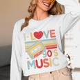 I Love 90's Music Retro Style Nostalgia Cassette 1990s Party Premium Tri-Blend Unisex Long Sleeve T-Shirt