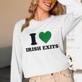 I Love Irish Exits St Patrick's Day Introvert Party Unisex Long Sleeve T-Shirt