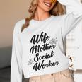 MSW Mom Graduation T-Shirt Social Worker Wife Mother Unisex Long Sleeve T-Shirt