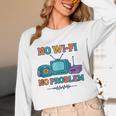 No Wi-Fi No Problem – Retro Dial Up Tech Nostalgia Unisex Long Sleeve T-Shirt