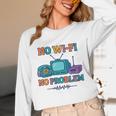 No Wi-Fi No Problem – Retro Dial Up Tech Nostalgia Unisex Long Sleeve T-Shirt