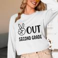 Peace Out Second Grade Last Day Of School Graduation Kids Unisex Long Sleeve T-Shirt