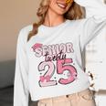 Pink Coquette Bow Senior 2025 Back To School Graduation Girl Unisex Long Sleeve T-Shirt