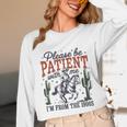 Please Be Patient I'm From The 1900s Cowboy Skeleton Unisex Long Sleeve T-Shirt