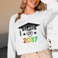 Pre-K -12th Grade Hand Prints Space Graduation Class Of 2037 Unisex Long Sleeve T-Shirt