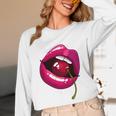 Rainbow Lips With a Cherry In The Mouth 80s Nostalgia Premium Tri-Blend Unisex Long Sleeve T-Shirt Rainbow Lips With a Cherry In The Mouth 80s Nostalgia Premium Tri-Blend Unisex Long Sleeve T-Shirt