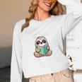 I Read Past My Bedtime Reading Sloth Book Lover Unisex Long Sleeve T-Shirt