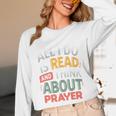 Read And Think About Prayer Faith & Book Lover Premium Unisex Long Sleeve T-Shirt
