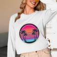 Retro 80s Synthwave Sunset & Palm Trees Retro Nostalgia 80s Unisex Long Sleeve T-Shirt