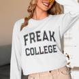 Retro Anti Social FREAK COLLEGE Introvert Stay Away From Me Unisex Long Sleeve T-Shirt