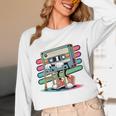 Retro Old Cassette Tape Cartoon With Walker Nostalgia Premium Tri-Blend Unisex Long Sleeve T-Shirt