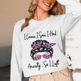I Came I Saw I Had Anxiety So I Left Messy Bun Introvert Unisex Long Sleeve T-Shirt I Came I Saw I Had Anxiety So I Left Messy Bun Introvert Unisex Long Sleeve T-Shirt
