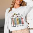 School Counselor Wildflower Book School Counseling Life Unisex Long Sleeve T-Shirt
