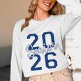 Senior 2026 Graduation Varsity Navy Blue On The Back Unisex Long Sleeve T-Shirt