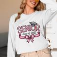 Senior Class Of 2027 Coquette Pink Bow Graduation 2027 Women Unisex Long Sleeve T-Shirt