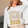 Senior Dad Class Of 2026 Purple Yellow Vintage Graduation Unisex Long Sleeve T-Shirt