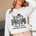 Senior Mom Class Of 2025 Senior Mama 2025 Leopard Graduation Unisex Long Sleeve T-Shirt