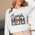 Senior Mom Class Of 2026 Graduation Leopard Coquette Bow Unisex Long Sleeve T-Shirt