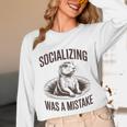 Socializing Was a Mistake Prairie Dog Introverts Humor Unisex Long Sleeve T-Shirt Socializing Was a Mistake Prairie Dog Introverts Humor Unisex Long Sleeve T-Shirt