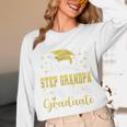 Super Proud Step Grandpa Of 2025 Graduate Graduation Family Premium Unisex Long Sleeve T-Shirt
