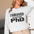 I Survived My Boyfriend's PhD Graduation T-Shirt Unisex Long Sleeve T-Shirt