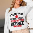 I Survived My Girlfriend's Juris Doctor Degree Graduation Unisex Long Sleeve T-Shirt