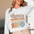 Vintage 1970 Birthday Retro Style 70's Born Nostalgia Outfit Premium Tri-Blend Unisex Long Sleeve T-Shirt