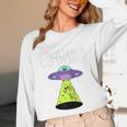 I Wanna Go Home Introvert UFO UAP Flying Saucer Trippy Alien Raglan Baseball Tee Unisex Long Sleeve T-Shirt