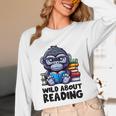 Wild About Reading Book Lover Gorilla Unisex Long Sleeve T-Shirt