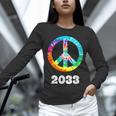 2033 Graduation Class Year Tie Dye Peace Sign Unisex Long Sleeve T-Shirt