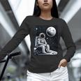 Aesthetic Spaceman Astronaut On The Moon Space Introvert Unisex Long Sleeve T-Shirt