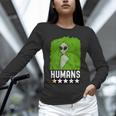 Alien Avoids Humans Sarcastic Introvert Humor Unisex Long Sleeve T-Shirt
