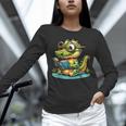 Alligator Reading a Book Animal Unisex Long Sleeve T-Shirt Alligator Reading a Book Animal Unisex Long Sleeve T-Shirt