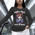 Anti Social Anxiety Mindfulness No Small Talk Introvert Cat Men Women Unisex Long Sleeve T-Shirt