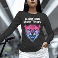 Bi Shy And Ready To Cry Bisexual Introvert Bi Pride Unisex Long Sleeve T-Shirt