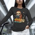Book Lover Sloth Reading Bookish Library Read Books Be Kind Unisex Long Sleeve T-Shirt