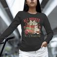 All Booked For Christmas Coquette Xmas Book Club Book Lovers Unisex Long Sleeve T-Shirt