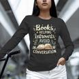 Books Helping Introverts Avoid Conversation Introvert Unisex Long Sleeve T-Shirt Books Helping Introverts Avoid Conversation Introvert Unisex Long Sleeve T-Shirt