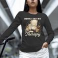 Books Are My Therapy Cozy Reading Chair Artwork Unisex Long Sleeve T-Shirt