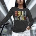 Bruh We Out 4th Graders Fourth Grade Graduation Class 2024 Unisex Long Sleeve T-Shirt