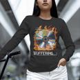 Buffering Glitched CD On Fire 2000s Nostalgia Unisex Long Sleeve T-Shirt