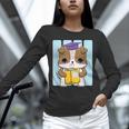 Bulldog Anime Pup Graduation Unisex Long Sleeve T-Shirt