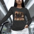 Cats Antique Books Academia Library Aesthetic Bookworm Unisex Long Sleeve T-Shirt