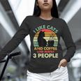 Cats Coffee & 3 People Tee Cute Font Introvert Humor Unisex Long Sleeve T-Shirt Cats Coffee & 3 People Tee Cute Font Introvert Humor Unisex Long Sleeve T-Shirt