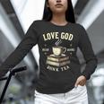 Christian Bookworm Love God Read Books Drink Tea Unisex Long Sleeve T-Shirt