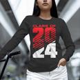Class Of 2024 High School Senior Graduation Red Sports Style Unisex Long Sleeve T-Shirt