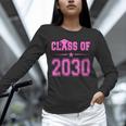 Class Of 2030 Pink Girls Shirt Graduation Unisex Long Sleeve T-Shirt