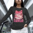 Coquette Bow All Booked For Valentines Teacher Book Unisex Long Sleeve T-Shirt